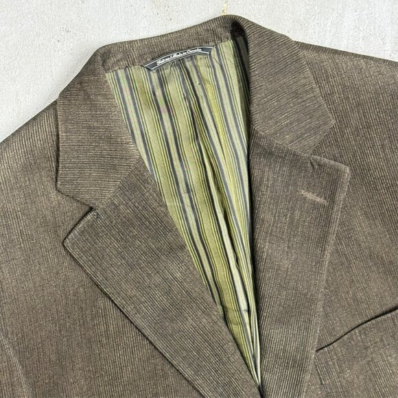 Jack Victor Velvet Corduroy Blazer Brown Sport Coat Made in Canada 40S - Picture 6 of 11